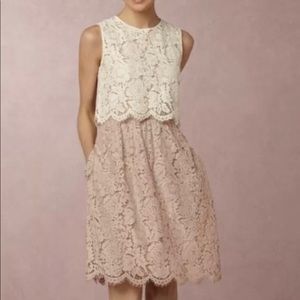 Jenny Yoo Lydia Lace Skirt in Harbor Mist